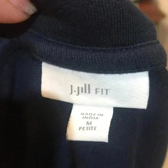 J. Jill Fit Cotton Blend Soft Cowl Neck Elastic Waist 3/4 Sleeves Top-Size MP - Picture 7 of 8